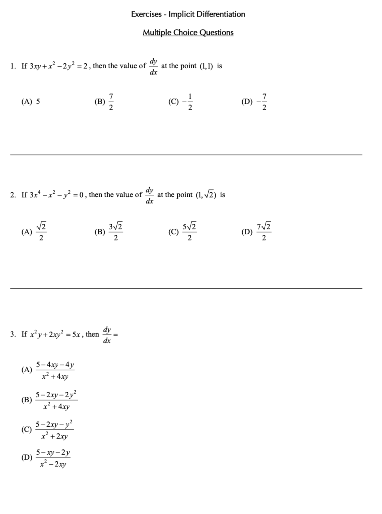 Implicit Differentiation